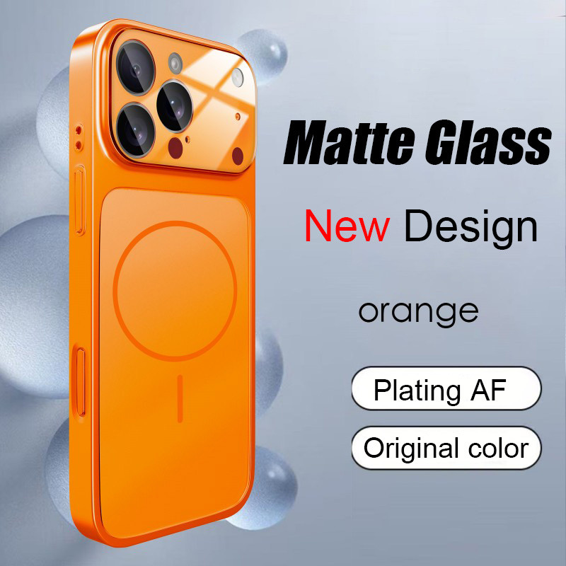 หรูหราใหม่ระเบิด มีน้ําค้างแข็ง กระจกหน้าต่างขนาดใหญ่เคสแข็งเคสโทรศัพท์แม่เหล็กสําหรับ ไอโฟน 13 14 15 16 17 มือโปร สูงสุด 17 มือโปร กันกระแทกโทรศัพท์กลับกร