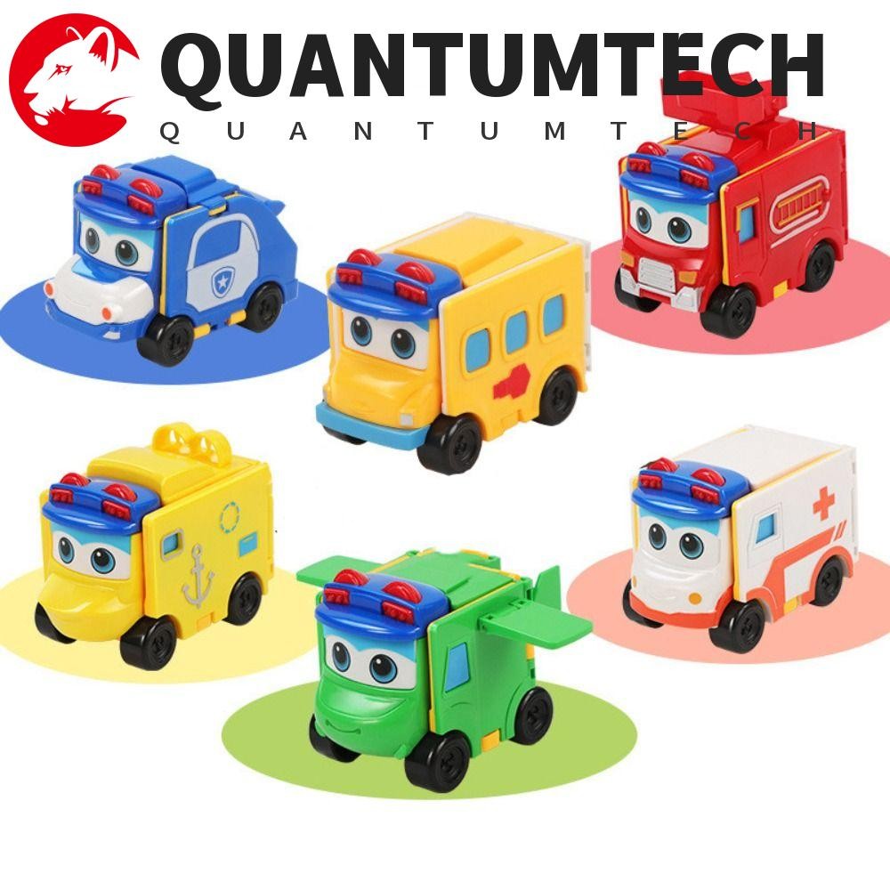 ควอนตัมเทค หุ่นยนต์แปลงร่าง,คู่มือรถโรงเรียนเปลี่ยนรูปรุ่นรถ,ของเล่นการ์ตูนอะนิเมะมือแอ็คชั่นรถพิการของเล่นเด็กของขวัญ