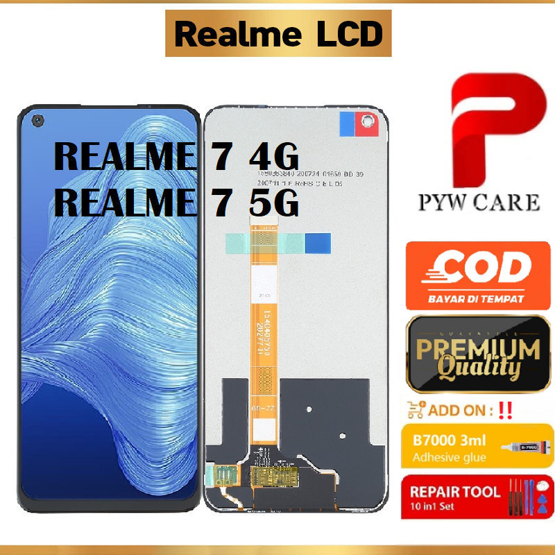 หน้าจอ LCD ที่รองรับสําหรับ Realme 7 / RMX2155 / RMX2111 หน้าจอ LCD