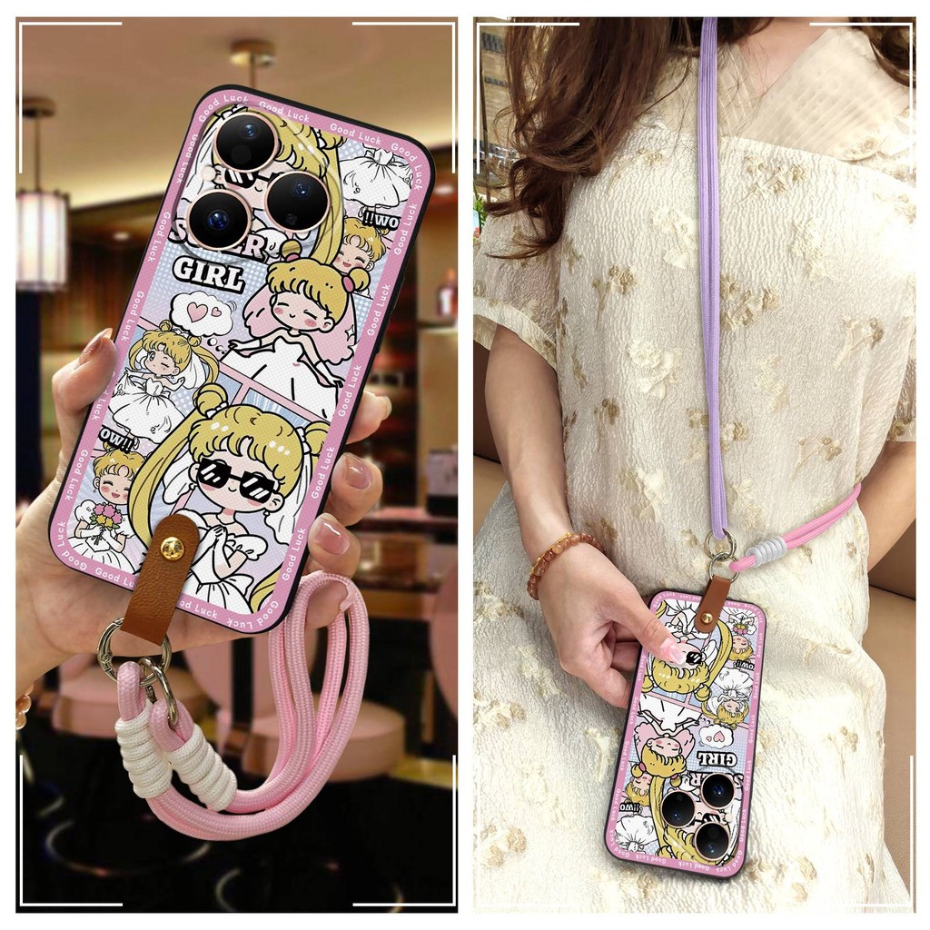 Diagonal Full wrap เคสโทรศัพท์สําหรับ Huawei P80/Pura80 กันกระแทกน่ารัก TPU ป้องกันฝุ่น Anti-knock ป