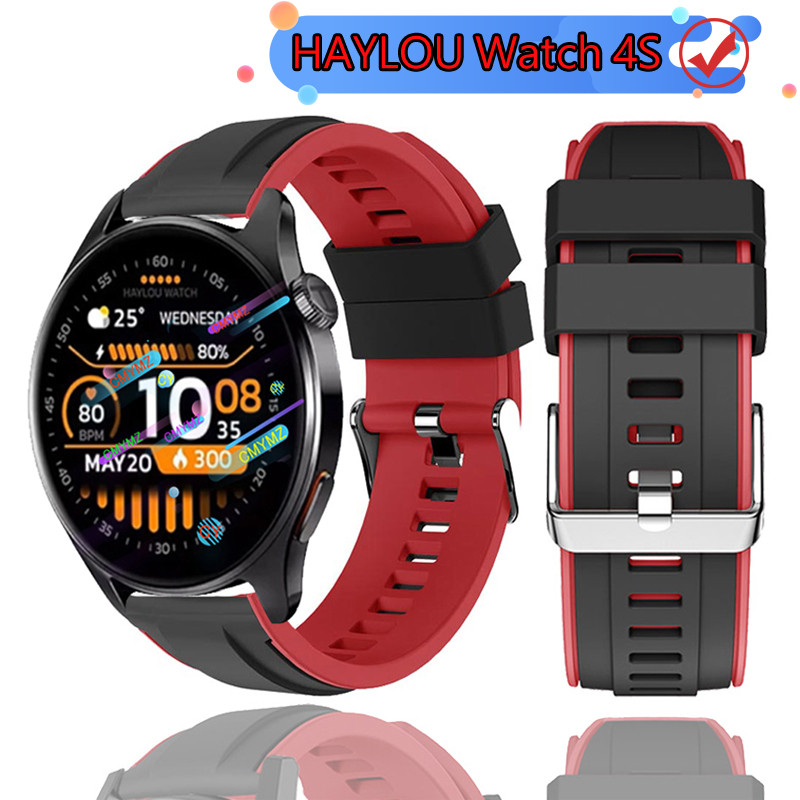 HAYLOU Watch 4S Smart Watch Strap สายซิลิโคน HAYLOU Watch 4S Strap สายรัดข้อมือกีฬา