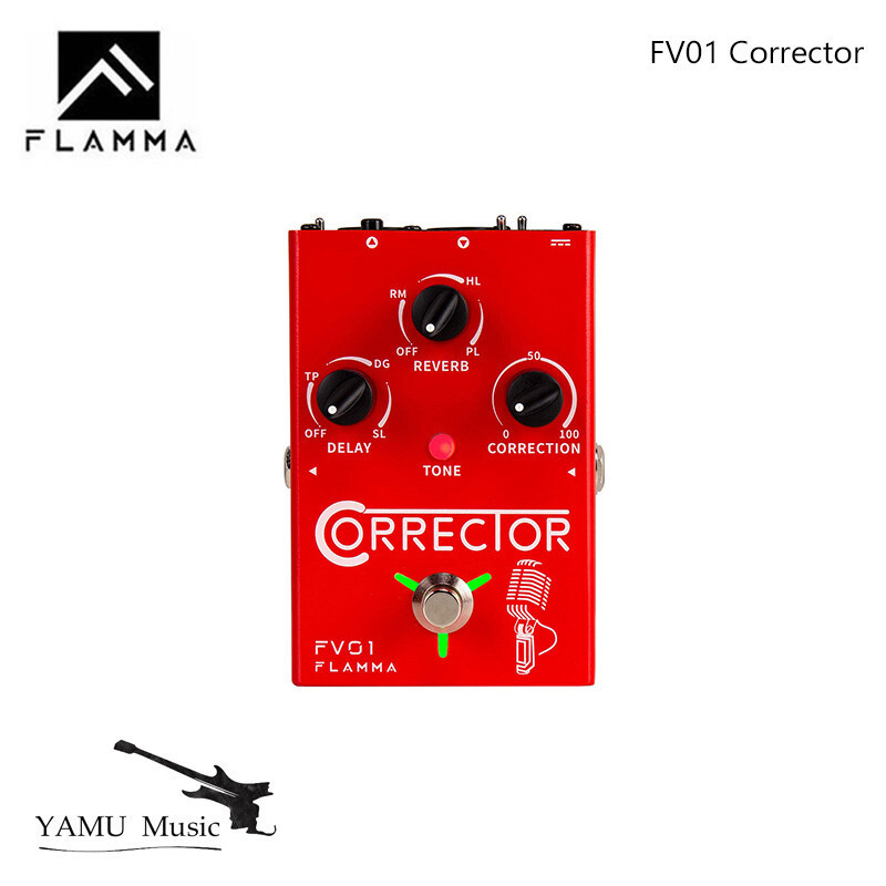 FLAMMA FV01 Vocal Effects โปรเซสเซอร์ Pitch Correction พร้อม Delay Reverb Effects สําหรับเครื่องขยาย