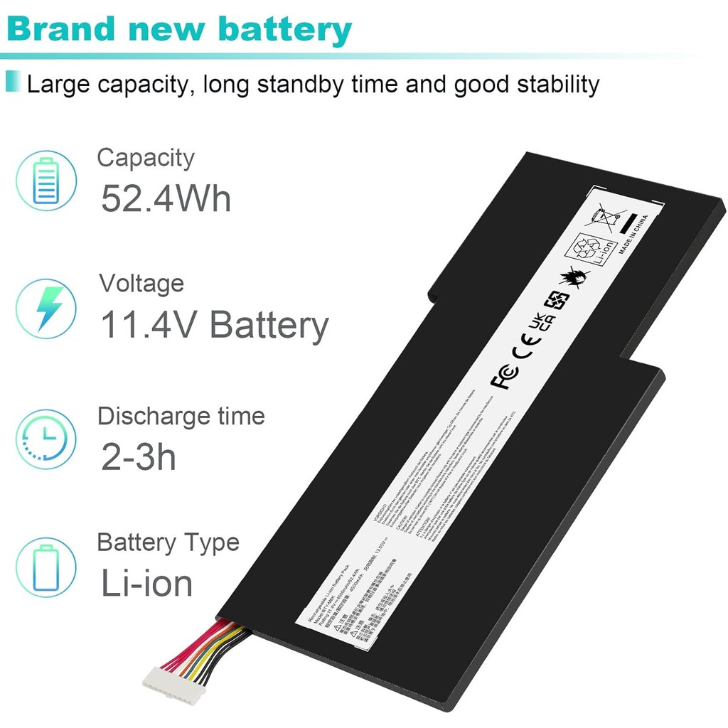 BTY-M6K แบตเตอรี่แล็ปท็อปสําหรับ MSI Stealth Pro GF63 GF65 GF75 GS63VR GS73VR 7RG 7RG-005 บาง 8RB 8R