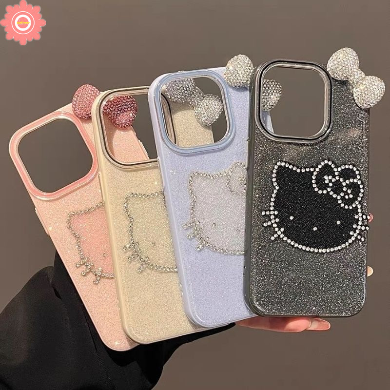 สําหรับ Infinix Smart 10 9 7 5 8 Plus Hot 60i 9 11 30 10 Play 40i 30i 50 60 40 Pro หมายเหตุ 40 30 Pro Tecno Spark Go 20c 10 20 Pro Camon 40 20 Pro น่ารัก Hello เคสตุ๊กตาโบว์คิตตี้ 3D DIY