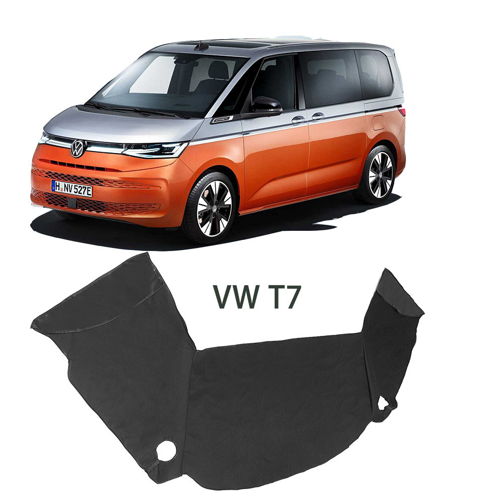 สถานียุโรป VW T7 RV ฝาครอบกระจกหน้ารถ 600D ผ้า Oxford RV Frost Cover Sunshield