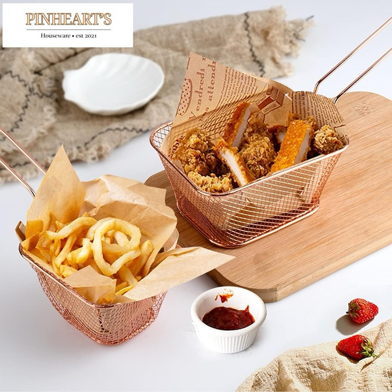 HSO - FRIES RACK DEEP FRYING BASKET STAINLESS STEEL THICK - OLO-14 | ตะกร้าทอดลึก