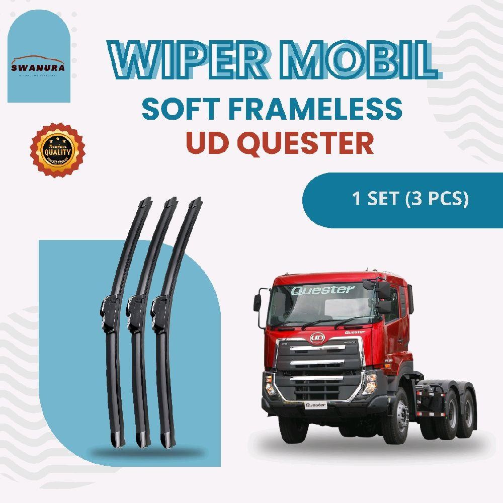 UD Quester Banana Model Soft Frameless Car Wiper ชุดที่ปัดน้ําฝน 3 ชิ้น