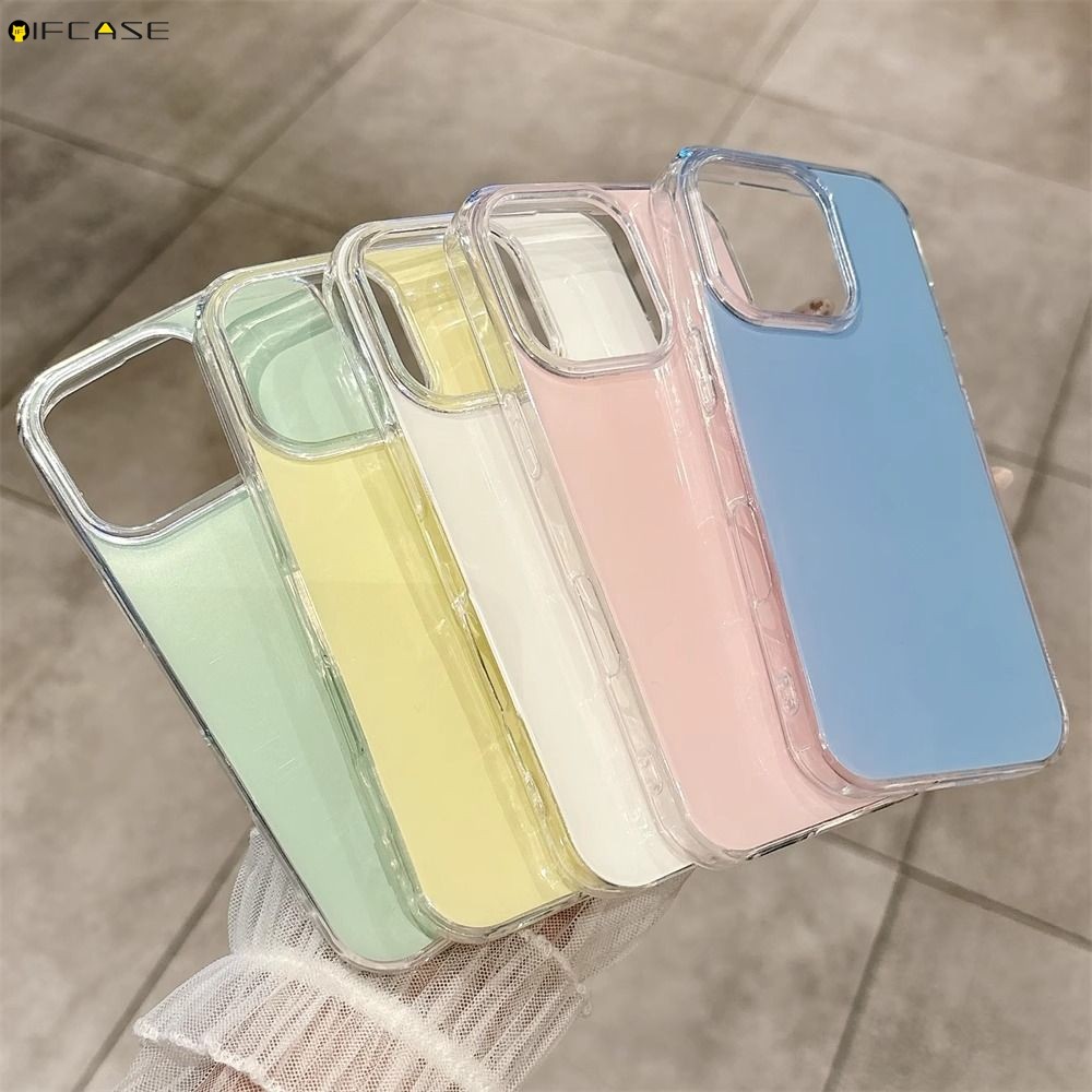 เกาหลีสําหรับVivo X200 X200S S30 Pro Mini FE X100 Ultra X100S X90 X80 S1 Pro X0 X60 X50 Lite Airเคสโทรศัพท์สีทึบเรียบง่ายสีขาวสีเหลืองHardกรณีปกหลัง