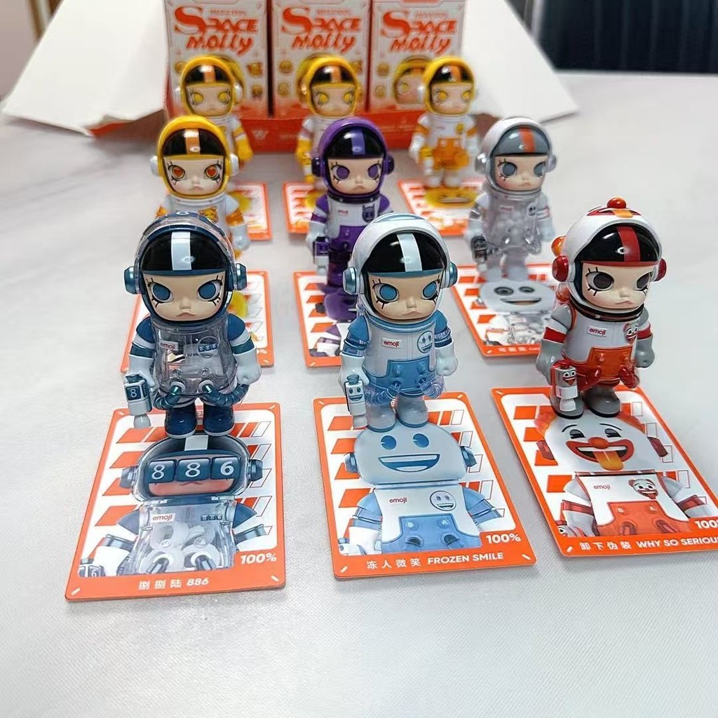 ใหม่ Molly MEGA SPACE 100% Emoji Series กล่องตาบอดของขวัญวันเกิดเครื่องประดับ MOLLY mega space 8B3N