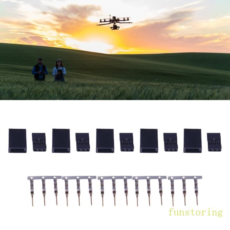 FUN Connectors ปลั๊กพร้อมล็อคชายหญิง Crimps Pin สําหรับ Futaba Servo Receiver