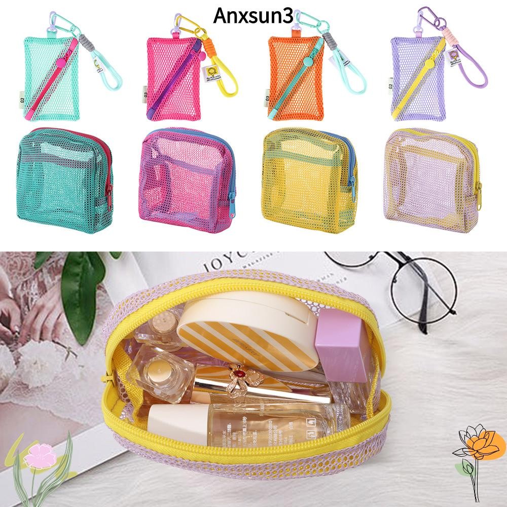 กระเป๋าเก็บของ nexsun3, กระเป๋าเครื่องสําอางตาข่ายสีลูกกวาดสีแคนดี้, แป้งเก็บของสําหรับเดินทางความจุขนาดใหญ่