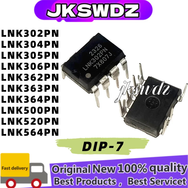 1-5PCS LNK302PN LNK304PN LNK305PN LNK306PN LNK362PN LNK363PN LNK364PN500PN LNK520PN LNK564PN DIP7 ชิ