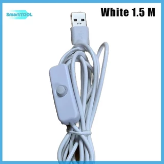 UTZN> สายไฟ 5V 1M/1.5M USB ชาย 2 สายเชื่อมต่อ 501 ปุ่ม ON OFF 2A สําหรับ LED Strip โคมไฟหลอดไฟใหม่