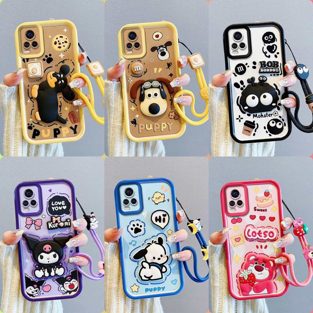 เคส VIVO V20 PRO เคสโทรศัพท์ตุ๊กตาสติ๊กเกอร์น่ารัก