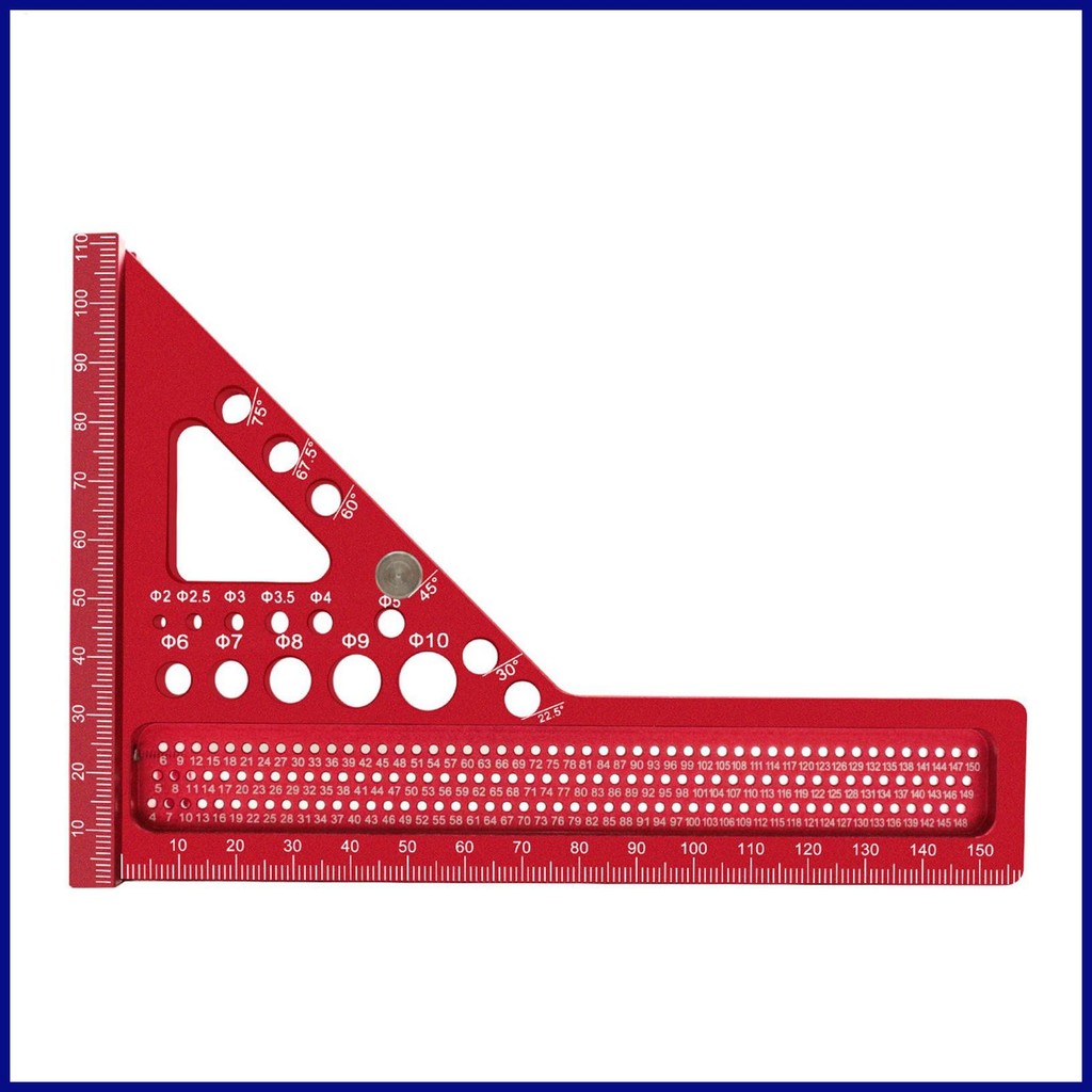 ไม้บรรทัดสามเหลี่ยมสําหรับงานไม้ไม้บรรทัดสามเหลี่ยมหลายมุมอลูมิเนียม 3D ไม้บรรทัดวัด Miter Layout Sq