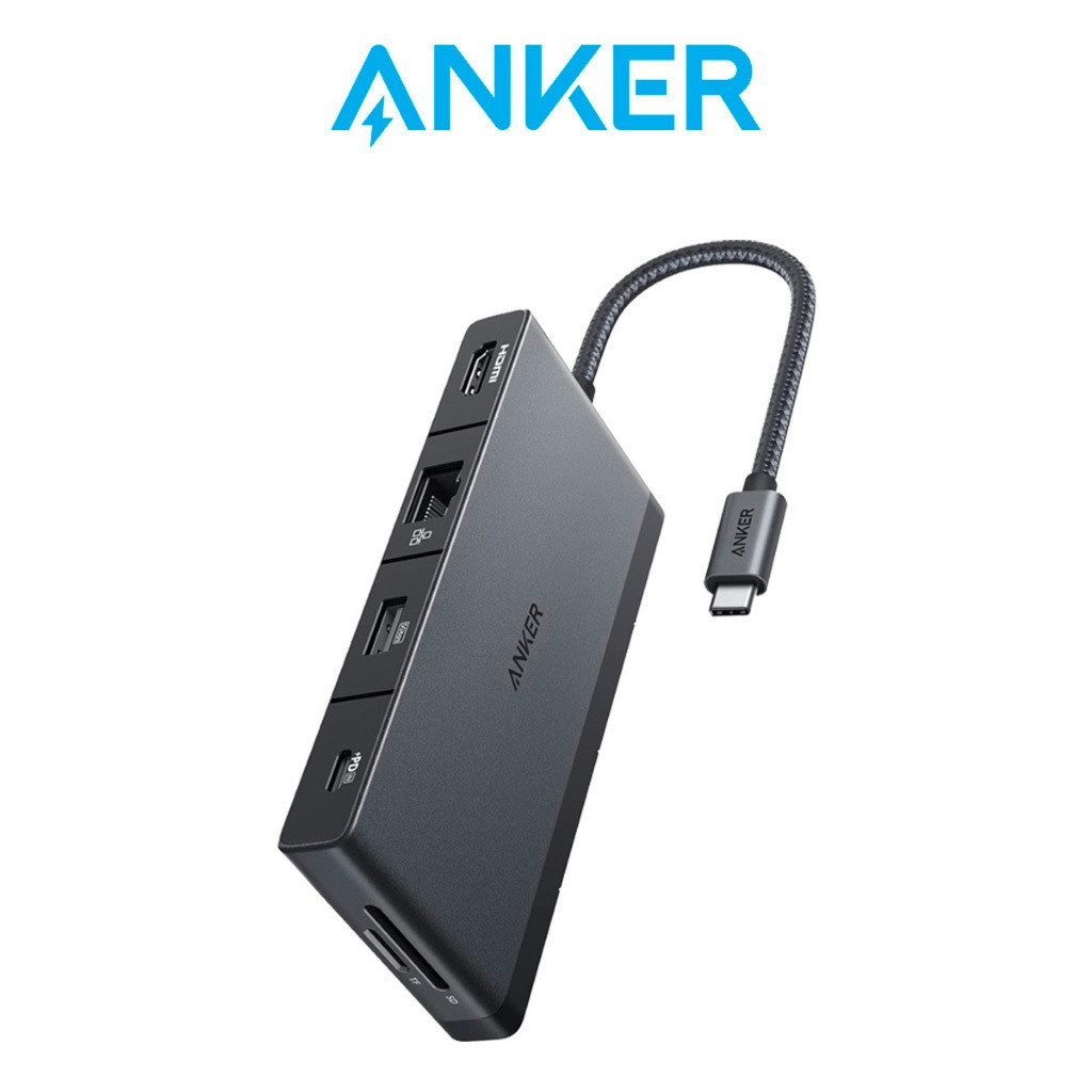 Anker PowerExpand 552 USB C Hub 9 in 1 4K HDMI 100W Power Delivery 4K30Hz HDMI 4 USB C USB A Data Po