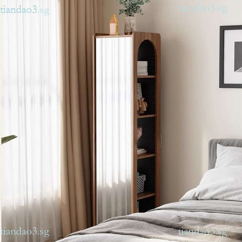 ชั้นวางหนังสือแบบตั้งพื้นหมุนได้ห้องนั่งเล่นตู้ข้างห้องนอนโต๊ะเครื่องแป้งตู้เก็บด้วย Pegboard Organi