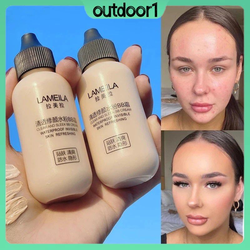 จัดส่งด่วน Lameila 3 Colors Liquid Foundation รองพื้นเนื้อบางเบา คอนซีลเลอร์ เครื่องสำอาง รองพื้นเนื