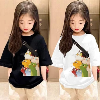 จัดส่งอย่างรวดเร็วและจัดส่งในประเทศไทยเสื้อเด็กผู้หญิงแฟชั่นน่ารักสไตล์เกาหลีรุ่นใหม่สําหรับเด็ก เสื้อยืดเด็ก