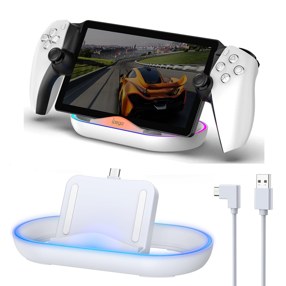 RGB แท่นชาร์จสําหรับ PS5 Portal คอนโซล Type-C แท่นชาร์จฐานสําหรับ PS5 PS Portal อุปกรณ์เสริม
