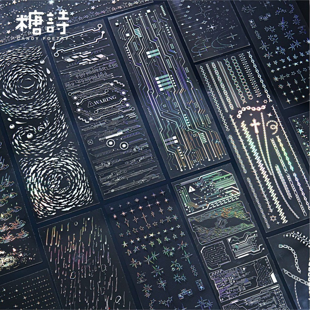 3 แผ่น Holographic Laser Letter สติกเกอร์ Glitter Self กาวสติกเกอร์ตัวอักษรเงา DIY ไวนิลขนาดเล็กตกแต่ง Decals สําหรับถ้วยสมุดภาพประตูหน้าต่าง
