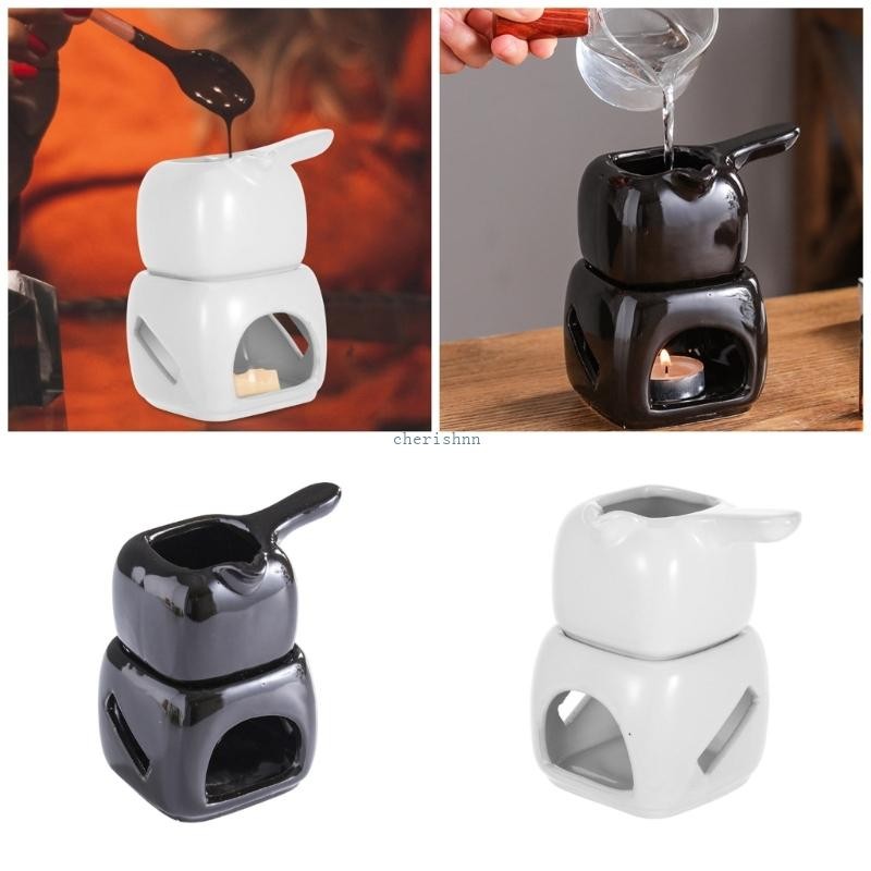 CH* MultiFunctional Ceramic Chocolate Fondue Aromatherapies Oil Burners Oil Diffuser สําหรับละลายเนย