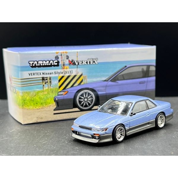 Tarmac Works VERTEX Nissan Silvia (S13) Blue / Grey