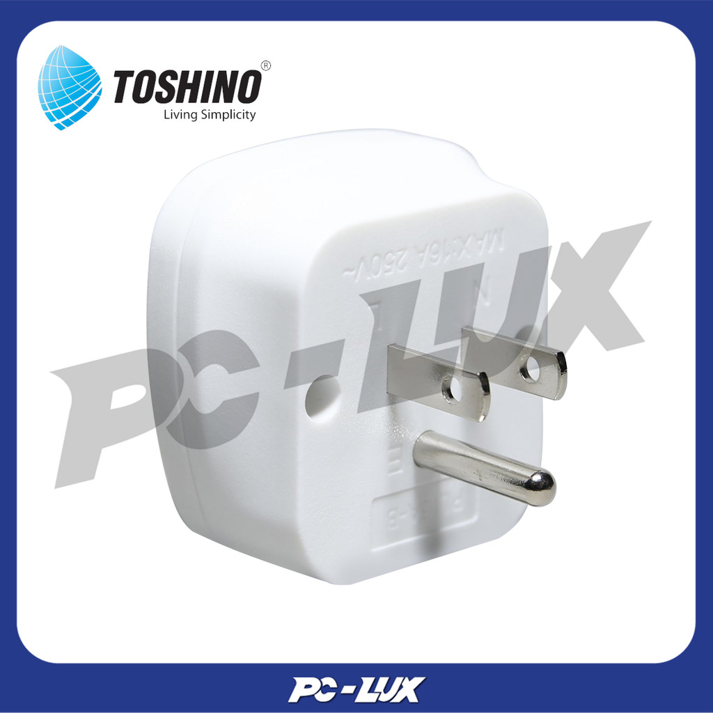 TOSHINO ปลั๊กแปลง 2IN1 ขาแบน 3P 16 แอมป์ รุ่น PL16A-B