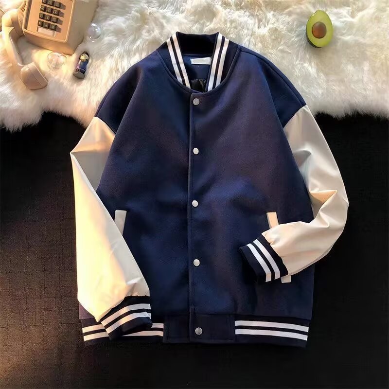 COD 2025 American Heavy Retro Loose Baseball Jacket Drop Shoulder Pure Cotton Terry Jacket Baseball 