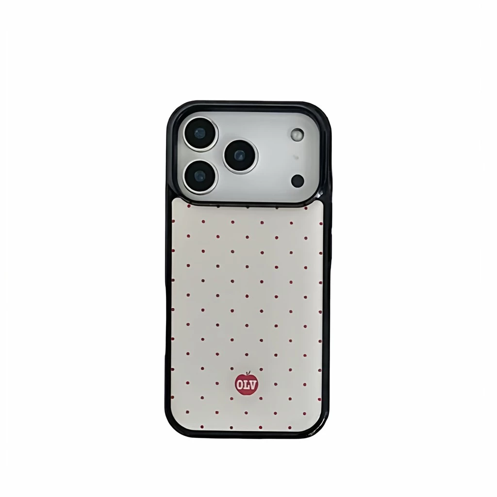Ins สไตล์เกาหลี Niche Polka Dot เหมาะสําหรับ iPhone15promax Apple 16pro เคสโทรศัพท์อีพ็อกซี่ 13 กันกระแทก 1412 รวมทุกอย่าง 17promax หญิง 17pro ขอบเงินไฟฟ้า 15pro ง่ายอินเทรนด์ thumbnail 6