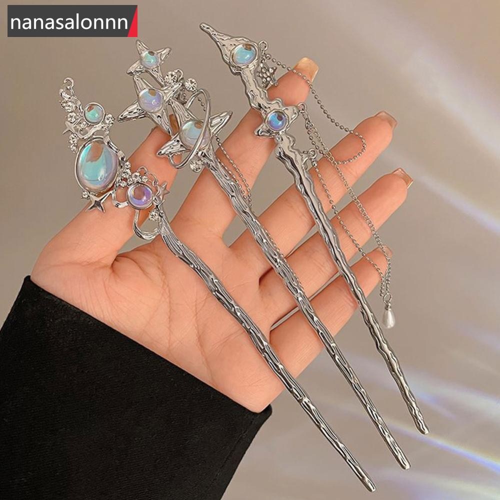 ตัวหนีบผมทรงดาว Moonstone สไตล์จีน สินค้าเสริมความงามผม สําหรับผู้หญิงและเป็นของขวัญ