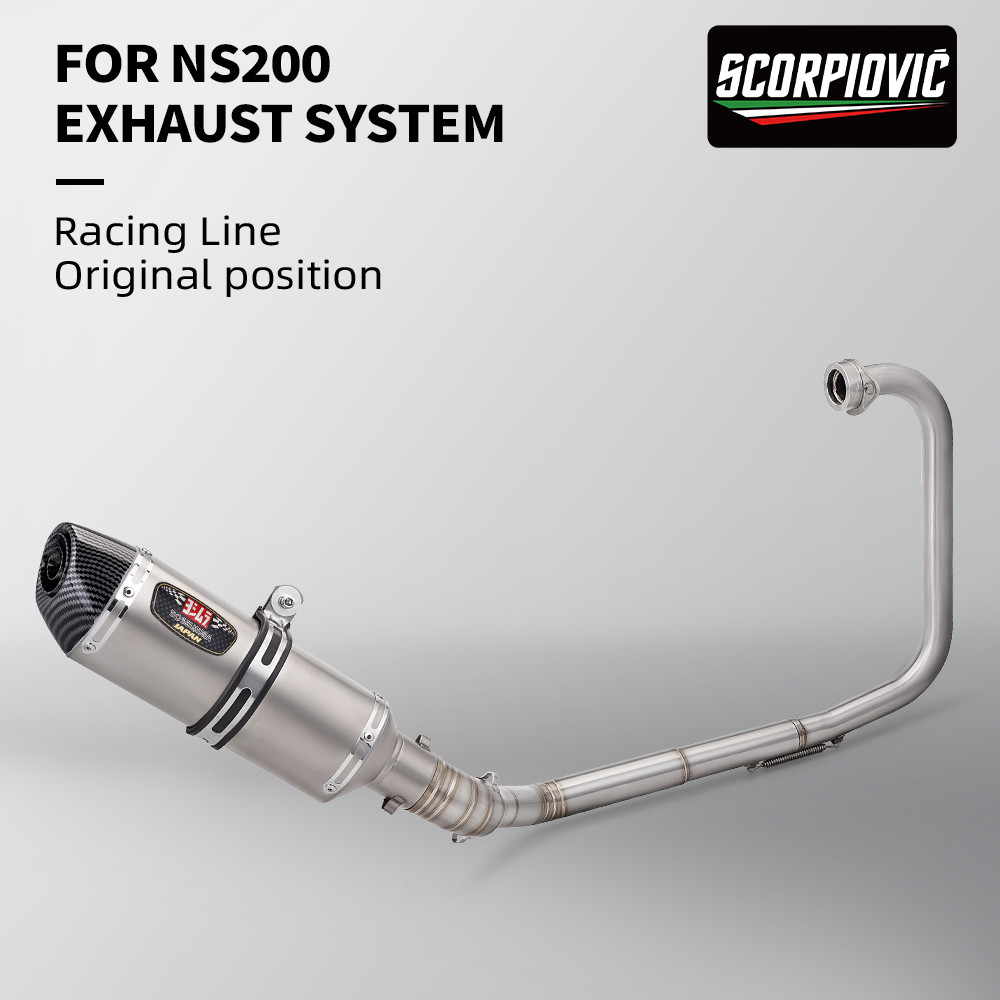51 มม.BAJAJ NS200 NS200 สแตนเลสเต็มส่วนระบบไอเสีย NS200 ท่อไอเสีย