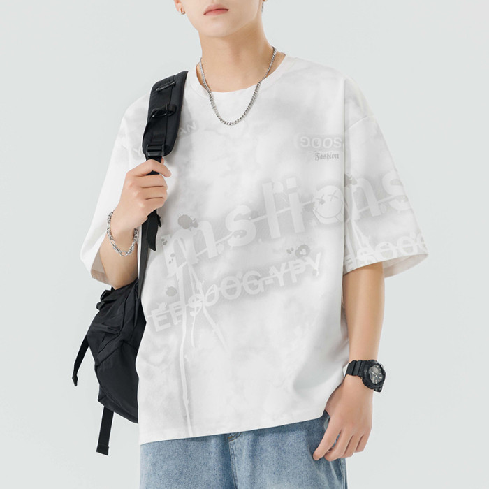 COD 2025M-8XL New Short Sleeve T-Shirt Men's Clothing Summer Loose Plus Size Fat Men's Trendy Brand 