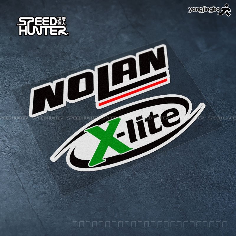 พร้อมสต็อกอิตาลี Nolan xlite รถจักรยานยนต์สติกเกอร์หมวกกันน็อคโลโก้สติกเกอร์กันน้ําสะท้อนแสงรูปลอก