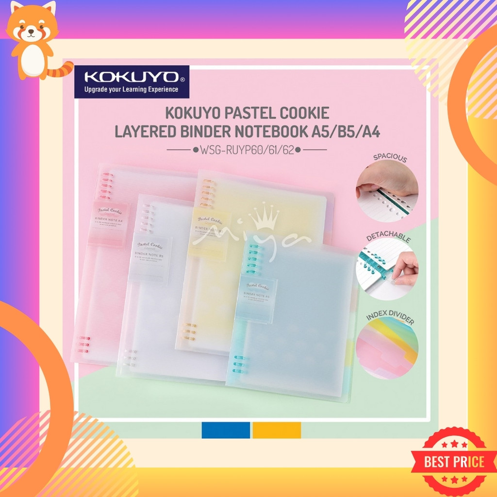 รุ่นใหม่!! Kokuyo Loose Leaf File แฟ้มเติมไส้ สมุดเติมไส้ ขนาด A5 B5 พร้อมกระดาษรีฟิล 20 แผ่น ใช้งานได้ทันที