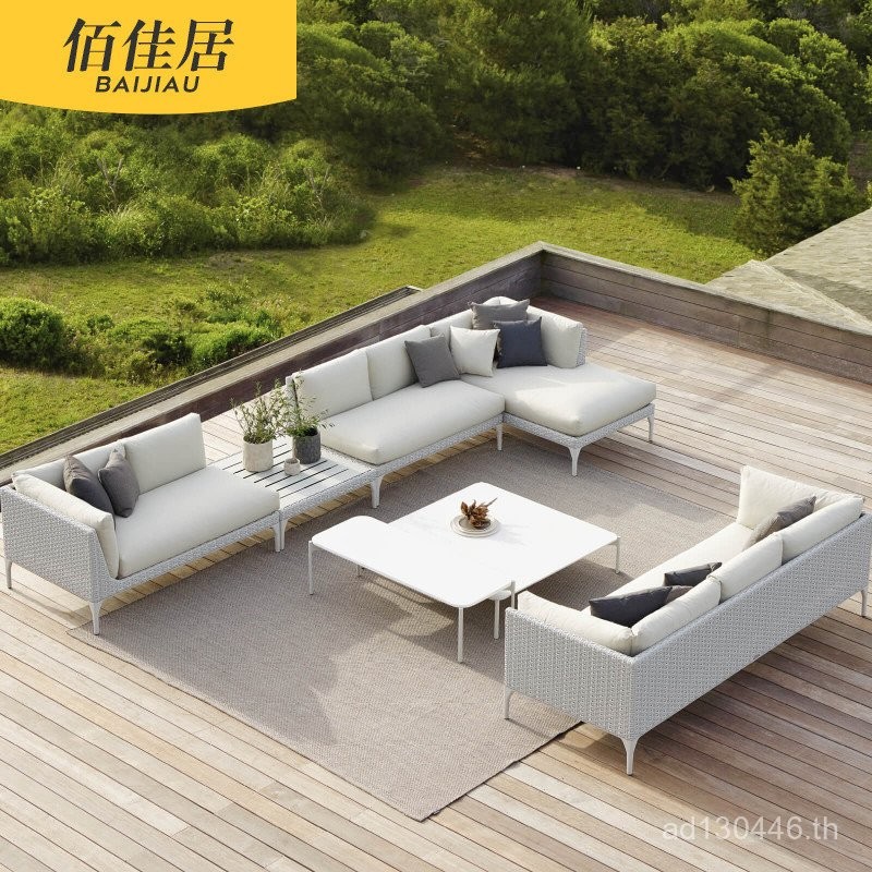 กันน้ํา Courtyard Terrace Courtyard หวาย Casual เฟอร์นิเจอร์โซฟา Villa นมชา Shop นักออกแบบกลางแจ้ง G