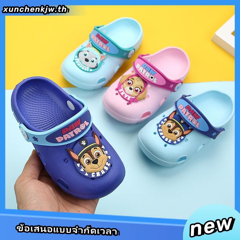 PAW Patrol รองเท้าแตะ ทรง ลาย paw patrol แบบมีรู สำหรับเด็ก