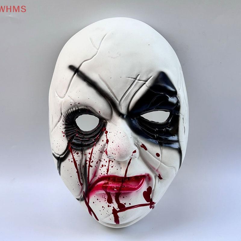 (wms) ใบหน้าน่ากลัวฮาโลวีนเครื่องแต่งกายพรรคอุปกรณ์ประกอบฉากสยองขวัญคอสเพลย์สวมหน้ากากอุปกรณ์เสริมสํ