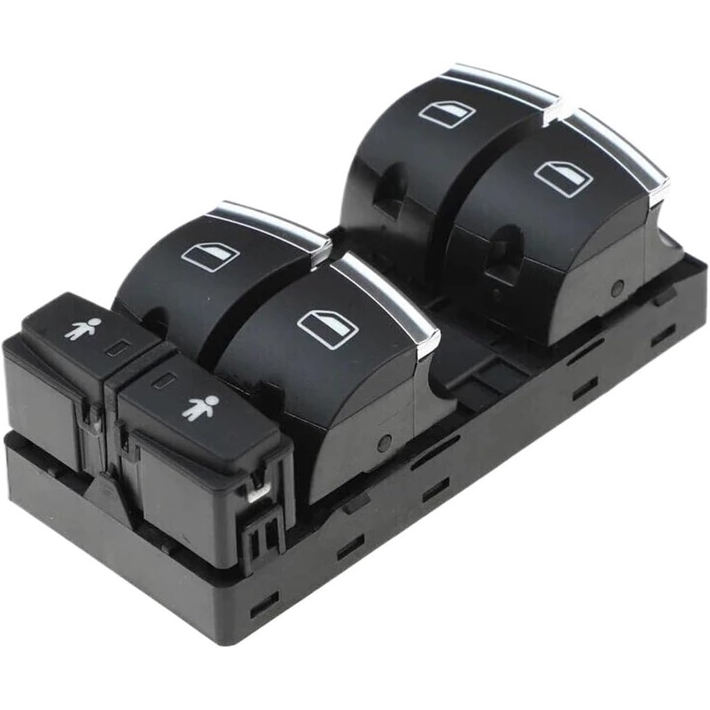 Window Lifter ไฟฟ้ากระจกหน้าต่างลิฟท์ปุ่มสวิทช์ Chrome Fit สําหรับ A6L Q7 2006-2015 อุปกรณ์เสริม 4F0