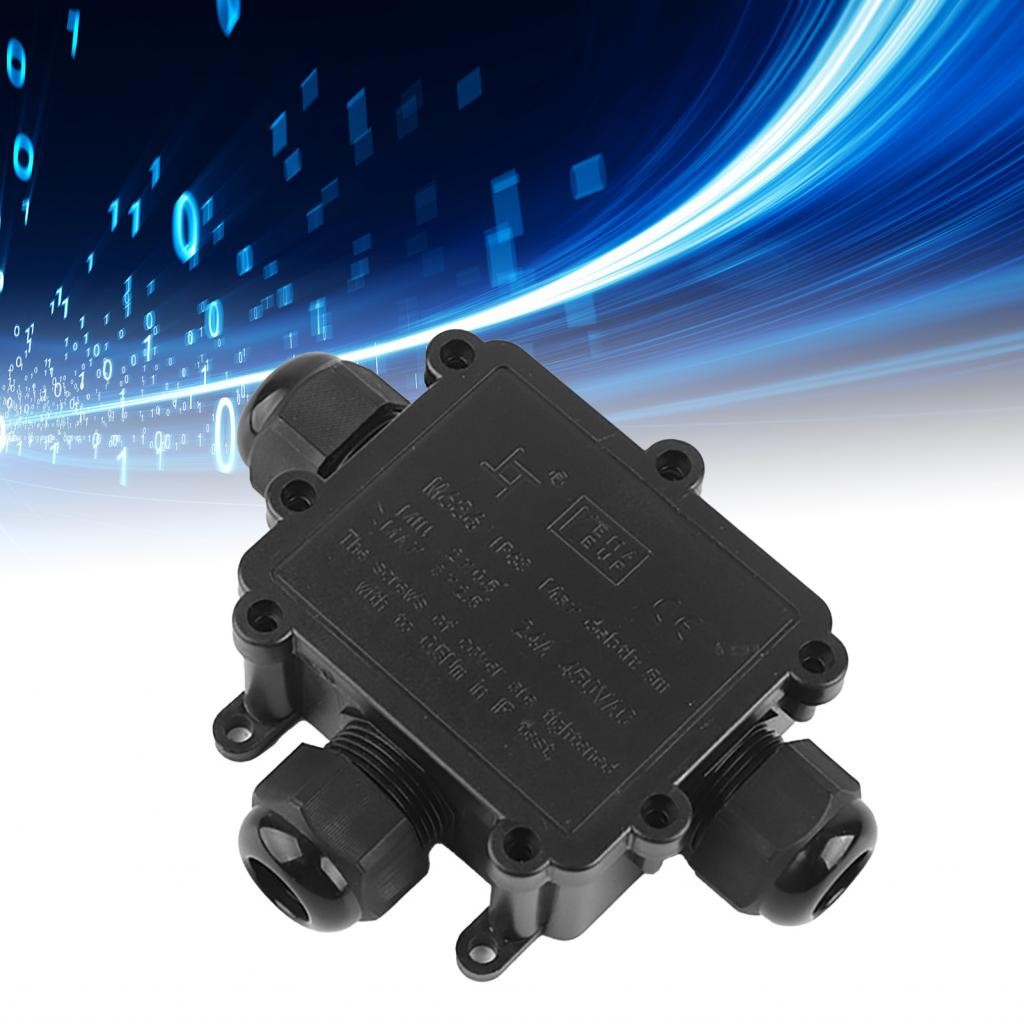 Xstudio-th IP68 กล่องแยกพลาสติก M686 สายเคเบิลกลางแจ้ง 3 ทางไฟฟ้าสำหรับแสง (T)