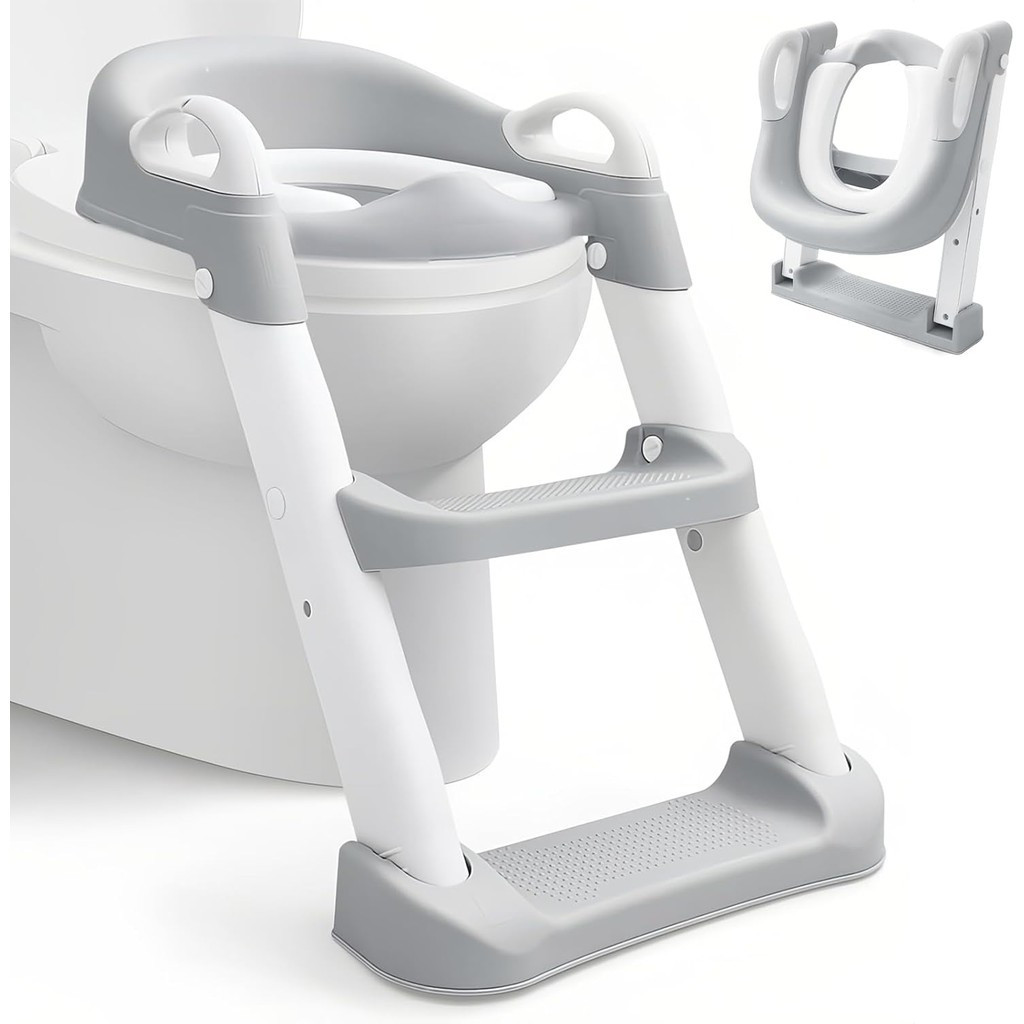 Adjustable Toilet Training Seat for Kids 1-7 Years - Upgrade Anti-Slip Children's Potty Seat with St