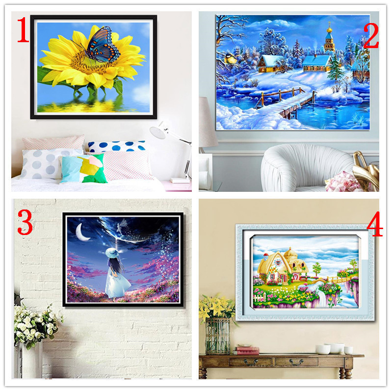 Bemular BD2 5D ภาพวาดเพชรระเบิด ภาพวาดเพชร จิตรกรรมฝาผนังแบบปักครอสติชสามารถสั่งซื้อได้ สามารถปรับแต