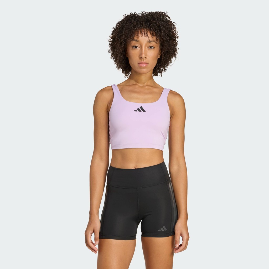 adidas Gym & Training บราทรงเสื้อกล้ามให้การรองรับเล็กน้อย Power ผู้หญิง สีม่วง JZ6029