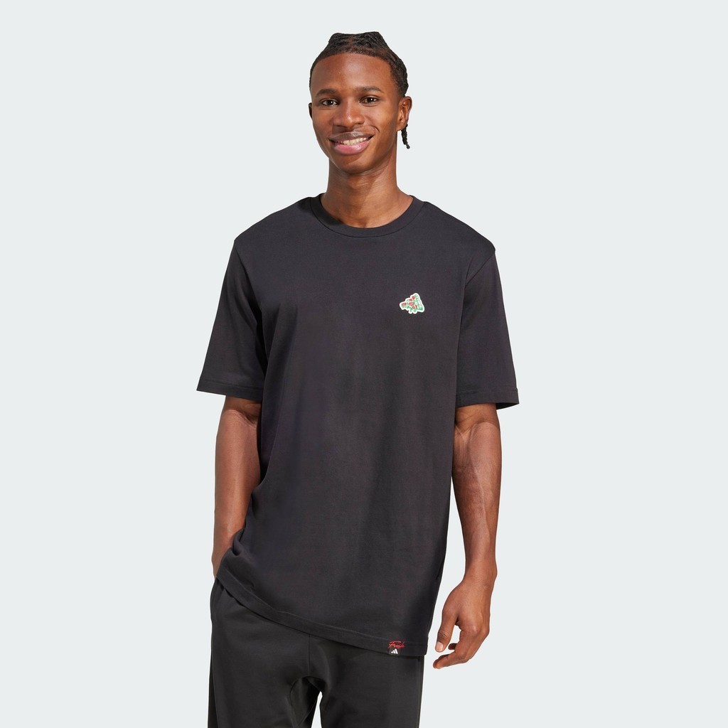 adidas Lifestyle Mini Pizza Graphic Tee Men Black JM6483