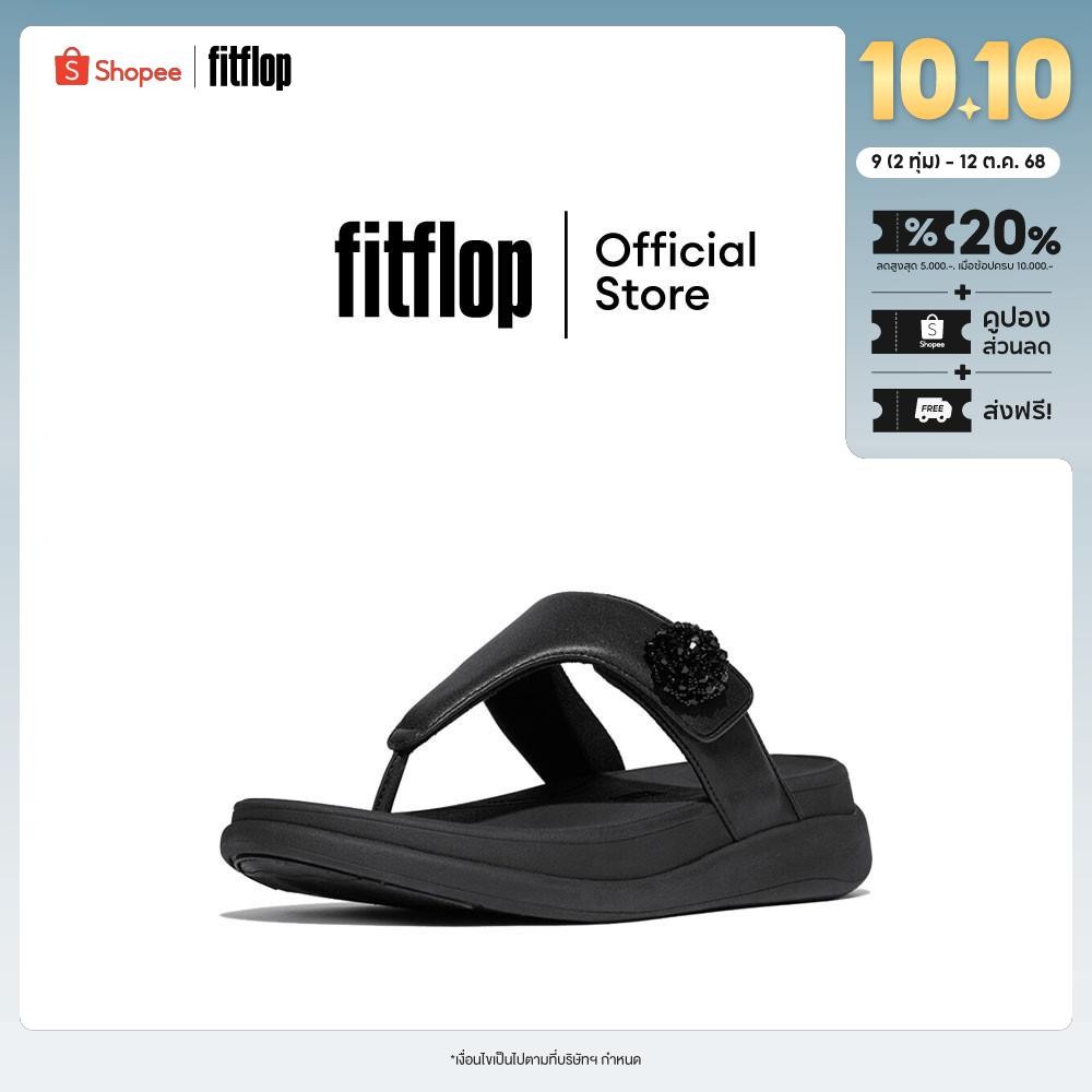 FITFLOP F-MODE GO BEADIE-BUTTON ADJ.TP รองเท้าแตะแบบหูหนีบผู้หญิง รุ่น IW4-090 สี BLACK