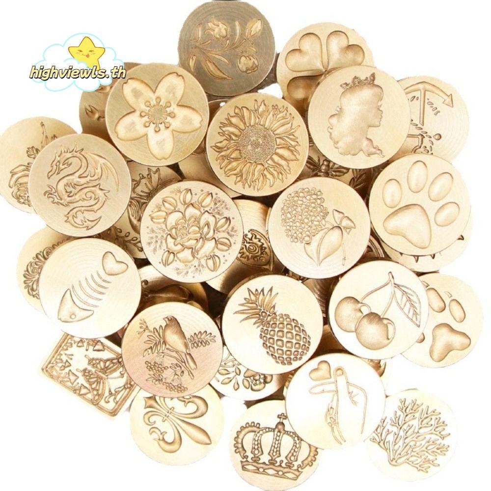สูง ตราประทับปิดผนึกหัวแสตมป์,รอบทองเหลืองโบราณขี้ผึ้งซีลแสตมป์หัว,สไตล์ยุโรปหัวใจรักลึกสลักชื่อตราประทับสําหรับเชิญงานแต่ง