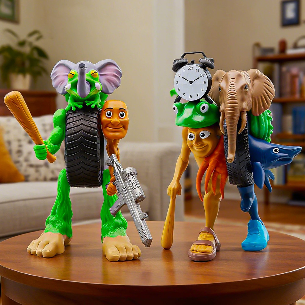 Brainrot Tung Tung Sahur ของเล่น เครื่องประดับตุ๊กตา รวมร่างและมีแบบยกชุด ทุงทุง ของเล่นโมเดล