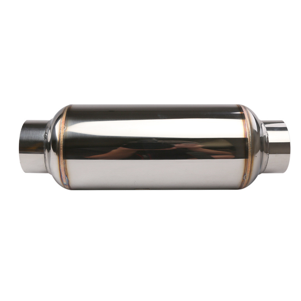 รถดัดแปลงสแตนเลสกลางกลองท่อไอเสีย 53 ซม.ความยาว 76 มม.Vortex ส่วนกลาง Tornado Resonator Muffler