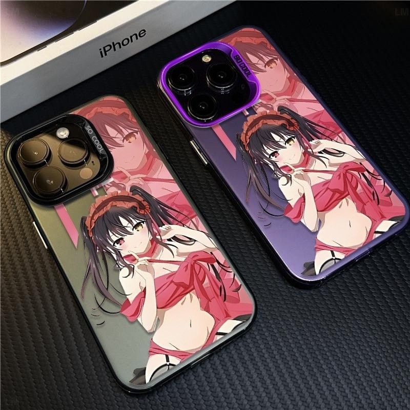 สวยสองมิติสาวกันกระแทกเคสแข็งเข้ากันได้กับIPhone 16ProMax 17ProMax 17 16 15 14 13 12 11 Pro Maxโทรศั
