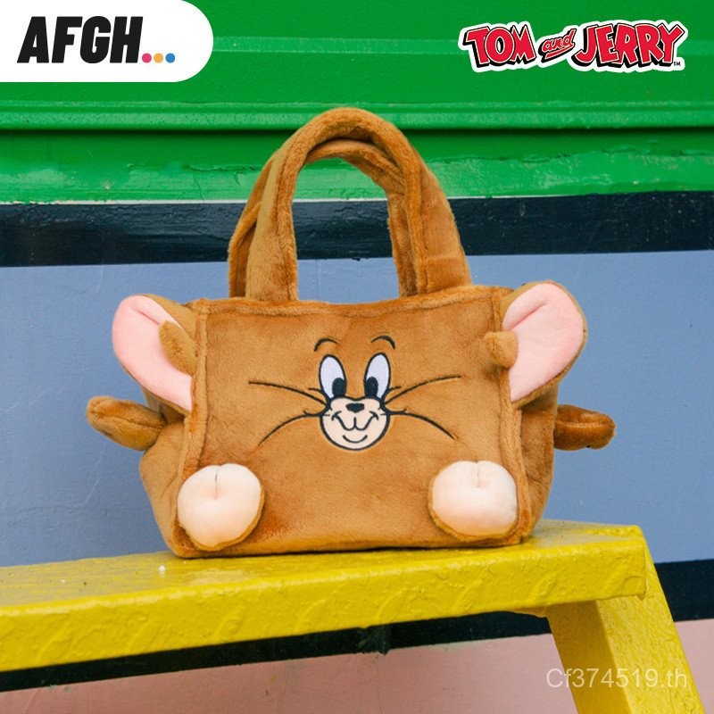 Cat and Mouse Daily Cosmetic Bag Portable Dual-use High-value Lunch Bag Cross-body One Bag ของแท้ AF